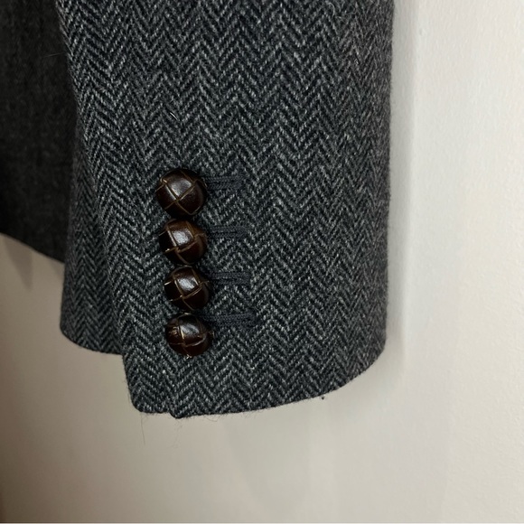 J.Crew Hack-ing Herringbone Blazer Grey Size 4 - Picture 9 of 11